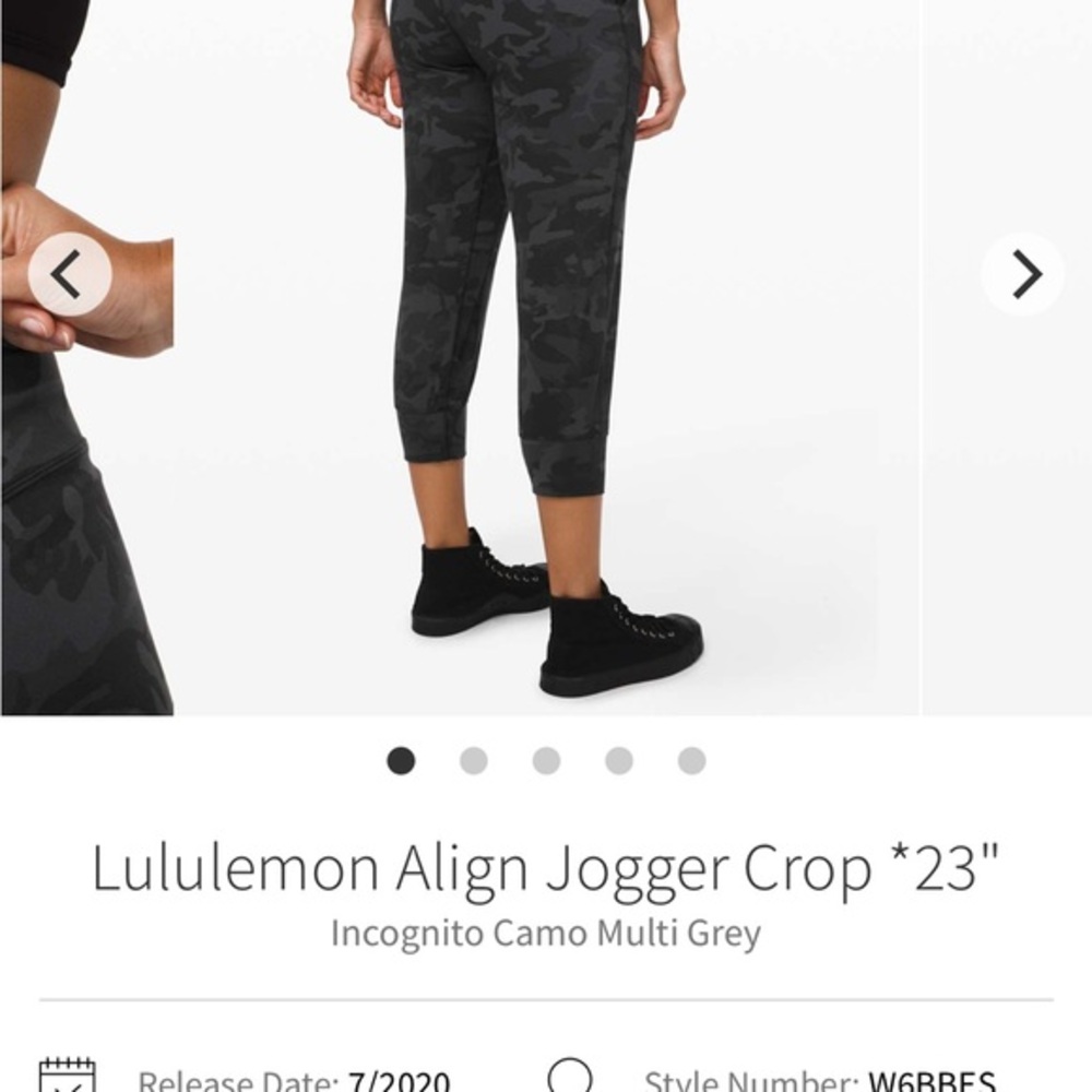 Lululemon Incognito Camo Multi Grey Jogger Crop